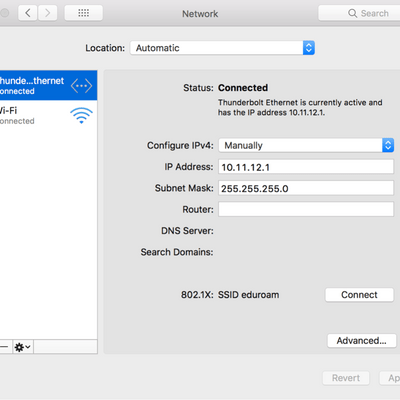 Mac network settings