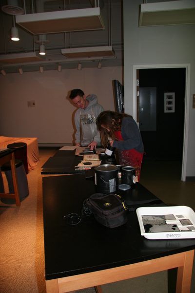 students choosing pinhole cameras