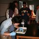 students studying their tintypes