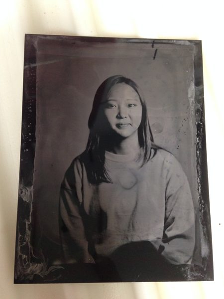 self portrait using a 4 x 5 camera