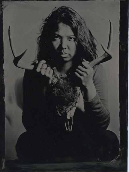 self portrait using a 4 x 5 camera