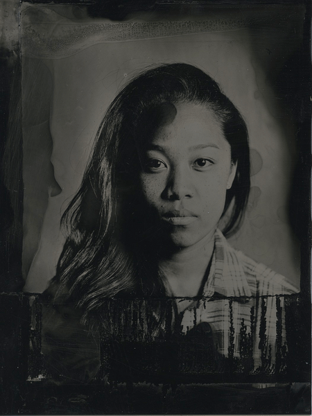 self portrait using a 4 x 5 camera
