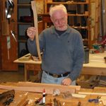 Woodworker Tom Caspar demonstrated for Stephen Mohring's class.