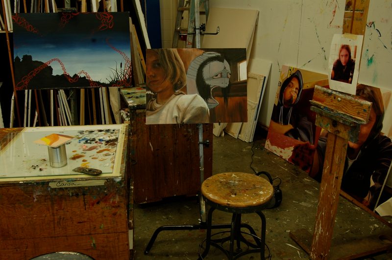 The painting studio