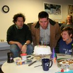 Birthday celebrants - David, Jim and Emma