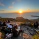 Ethan Cline-Cole ‘25 and other students draw the sunset on Mt. Oberon in Wilsons Promontory National Park
