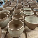 Students work collaboratively to make 500-600 bowls each year. Every bowl is touched by at least four sets of hands as it moves through the making process.