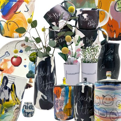 Collage of works from Dustin Yager