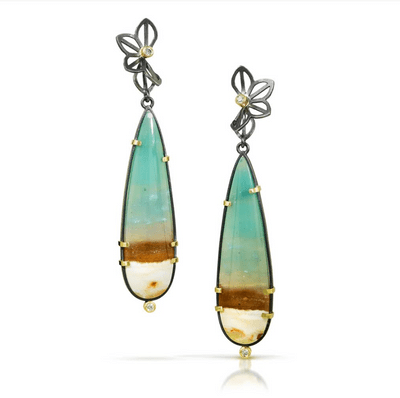 Light blue drop earrings from Karin Jacobson