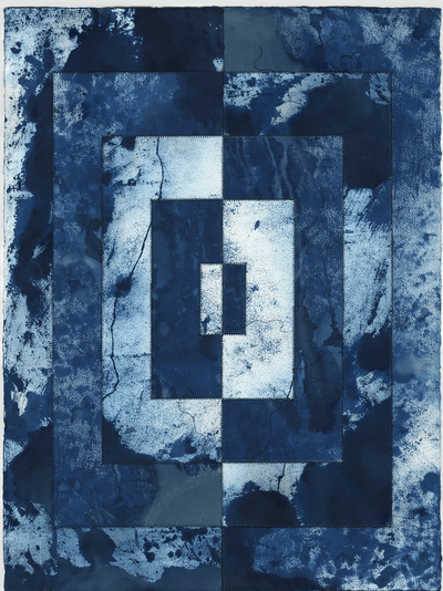 blue fabric piece by Paloma Barhaugh-Bordas