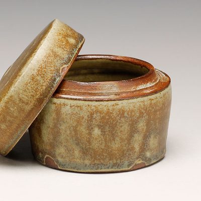 Pill Jar by Chris Singewald Stoneware, Glaze, Soda Fired to Cone 10