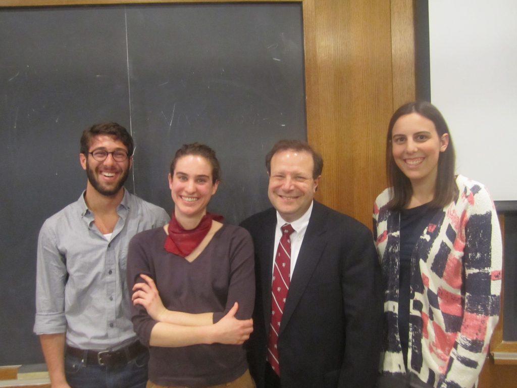 Ben Somogyi, Callie Millington, President Poskanzer, Laura Michel