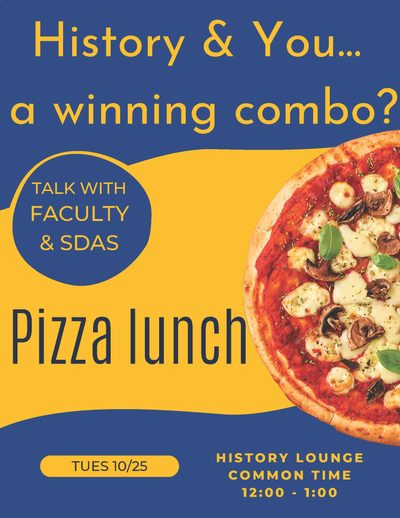 Pizza Lunch to discuss History majors