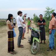 Recording stories of land-use changes and views of youth on the street in the village next to Yangon