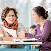 Mari Ortiz ’13 with professor Adriana Estill
