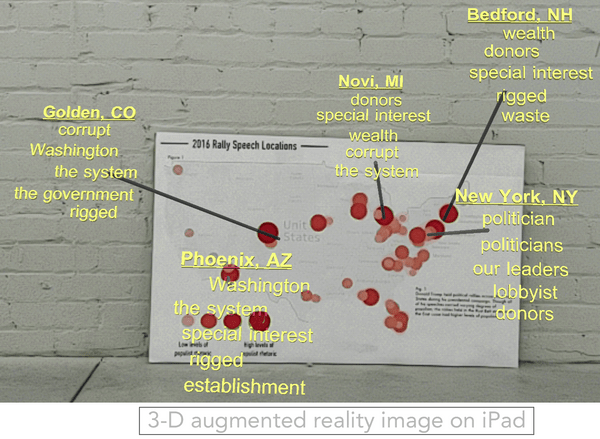 3D augmented reality poster from iPad
