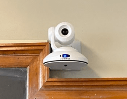 Vaddio brand, wall mounted webcam.