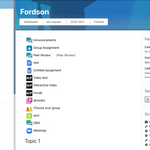 Screenshot of the Fordson theme in Moodle