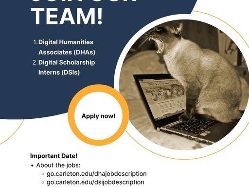 Join our team - digital humanities associates and digital scholarship interns