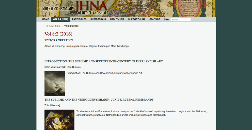Journal of Historians of Netherlandish Art