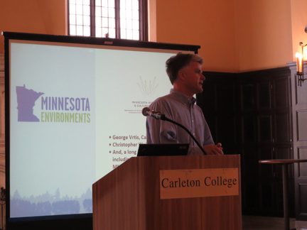 History and Environmental Studies Professor George Vrtis presents his digital project.