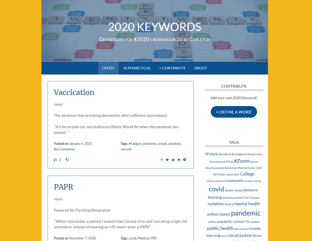 2020 Keywords (2020)