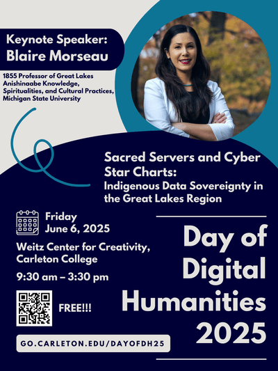 poster with QR code and keynote information.