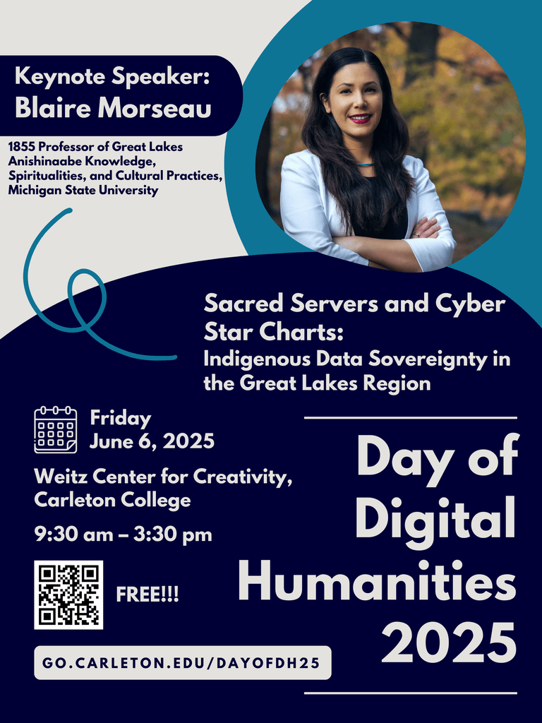poster with QR code and keynote information.