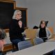 Dr. Megan Dennis presents to class