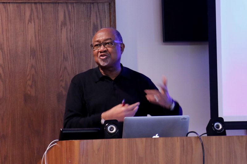 Professor Cherif Keita presents