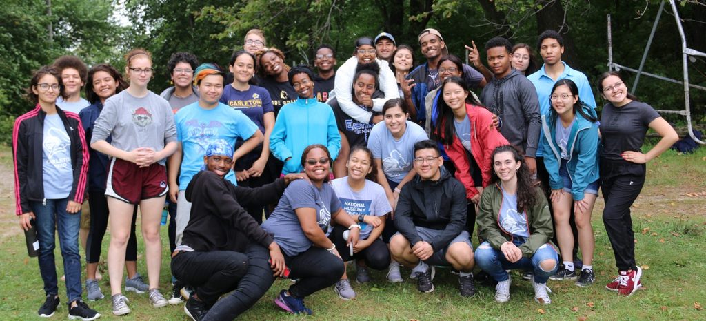 group photo outdoors of the 2021 retreat participants