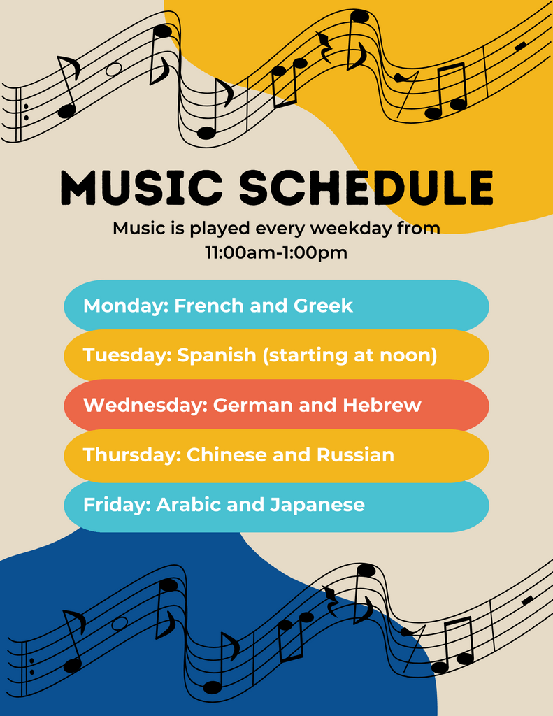 music schedule