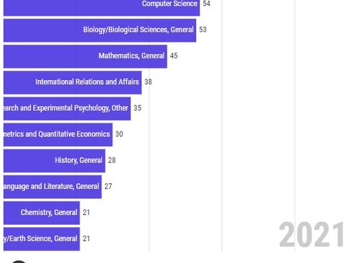 Graph of Overall Majors in 2021