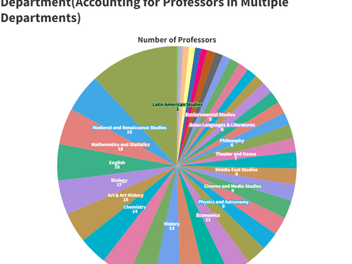Carleton Professors' Majors Pie Chart