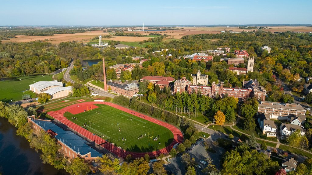 Aerial shot of Carleton Campus