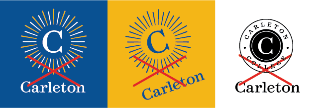 examples of incorrect use of Carleton symbols