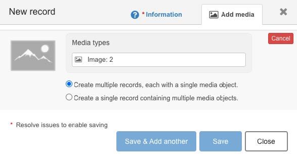 Screenshot of Imagen "Add Media" screen.