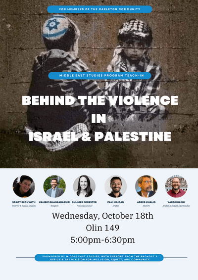 Behind the Violence in Israel and Palestine MEST event 10/18/23
