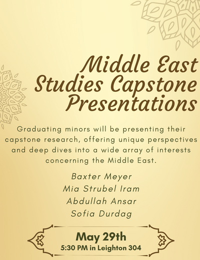 MEST Capstone Presentations May 29th at 5:30 in Leighton 304