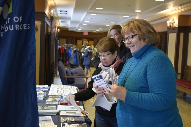 Sue, Linda, and Ann picking up some information.