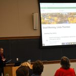 Presenter speaking to the audience