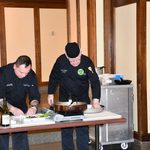 Two chefs cooking