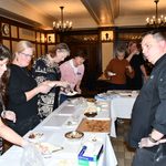 SAC Holiday Appetizers Cooking Class with Bon Appetit Chef talking to the people attending