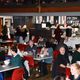 People sitting in Sayles-Cafe