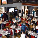 People sitting in Sayles-Cafe