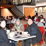 People sitting in Sayles-Cafe