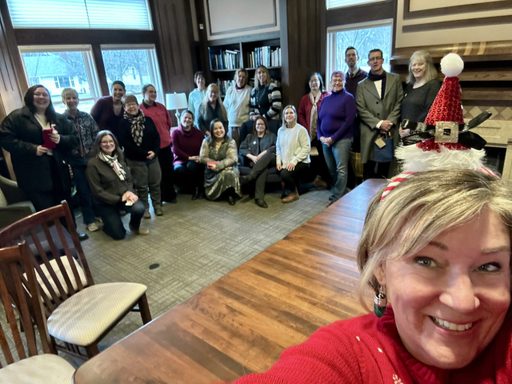2024 Secret Santa group selfie