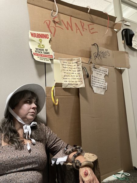 The AAF office in 200 Division, decorated like the Oregon Trail for Halloween.