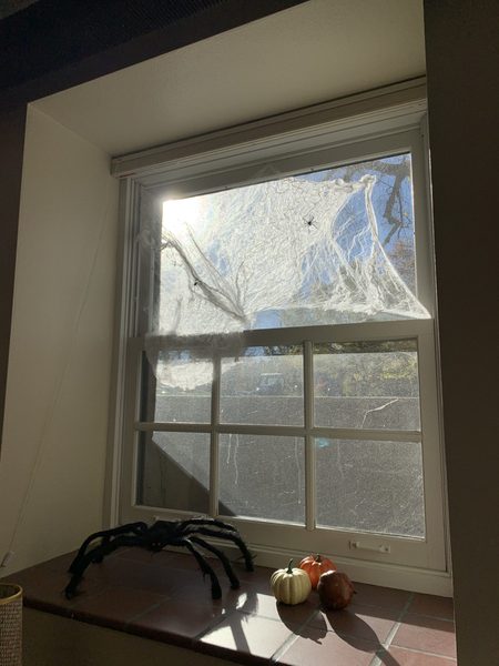 Educational Studies lounge decorated for Halloween.