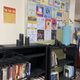 Educational Studies lounge decorated for Halloween.
